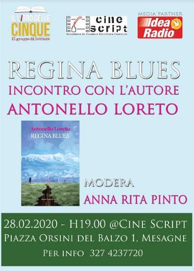Antonello Loreto a Mesagne con “Regina Blues”