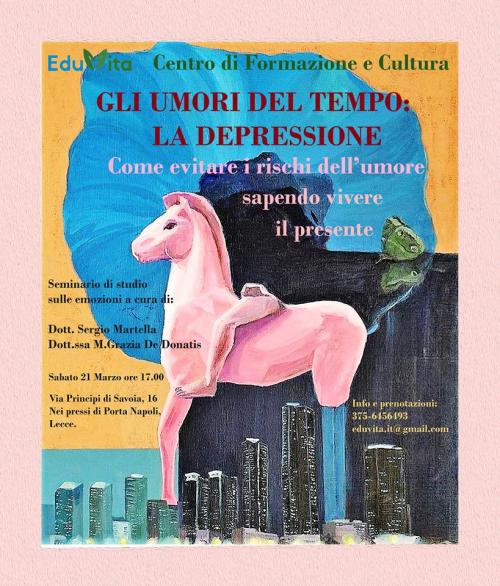 Seminario “Gli umori del tempo: la depressione”. Ne parlano Sergio Martella e Maria Grazia De Donatis