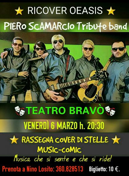 Debutta Venerdì 6 Marzo 2020 la Rassegna" Cover di Stelle Music-Comic" al Teatro BRAVO'