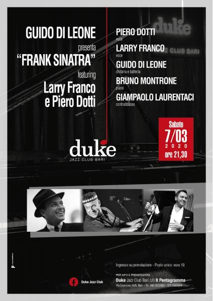 Guido Di Leone presenta “Frank Sinatra” featuring Larry Franco e Piero Dotti