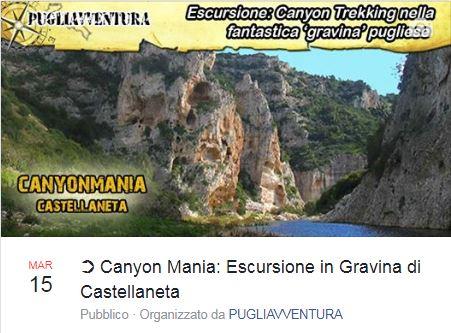 CANYON MANIA: Escursione in Gravina di CASTELLANETA
