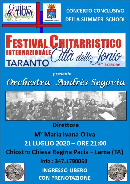 FESTIVAL CHITARRISTICO INTERNAZIONALE CITTÀ DELLO JONIO - Orchestra Andrés Segovia -