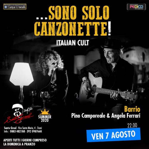 Sono solo canzonette! Italian cult Barrio live duo a Trani