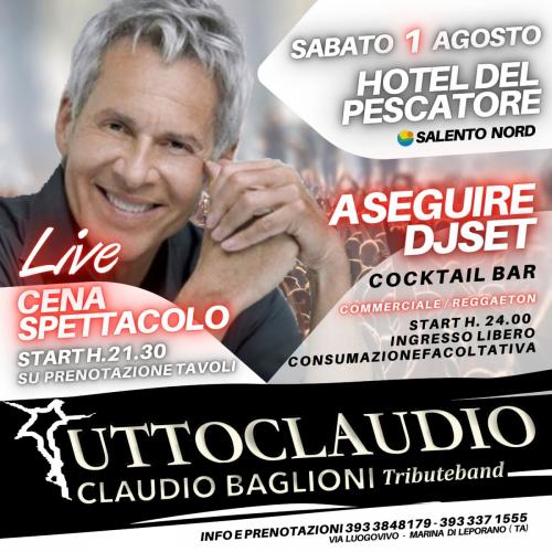 TuttoClaudio Baglioni TributeBand - Cena Spettacolo + DjSet