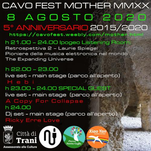 Cavo Fest - FESTIVAL DI MUSICA ELETTRONICA - 5° ANNIVERSARIO