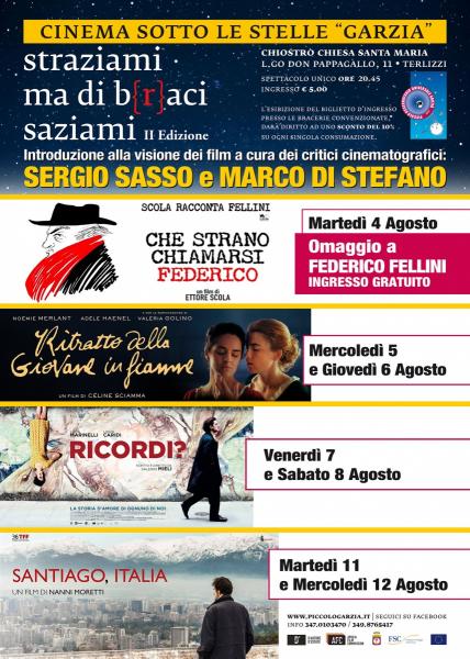 Cinema all'Aperto Garzia - Straziami ma di Braci Saziami II edizione