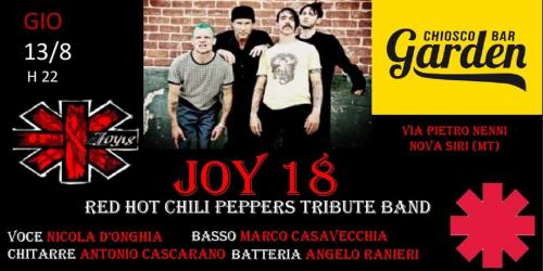 Joy 18 Red hot chili peppers tribute band live @The garden bar