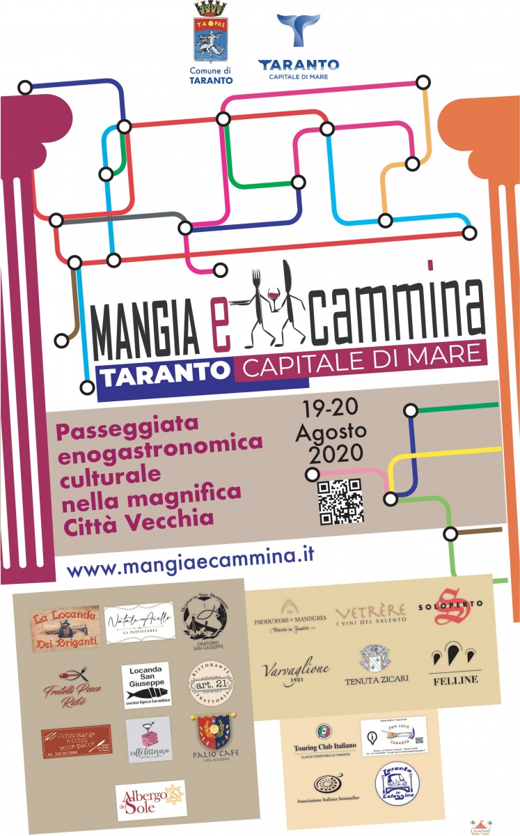 Grande ritorno di Mangia e Cammina. Taranto il Tacco di Bacco Grande ritorno di Mangia e Cammina. Taranto il Tacco di Bacco