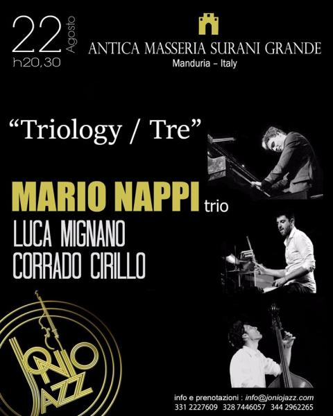 JJF 2020 - Mario Nappi Trio live at Masseria Surani Grande