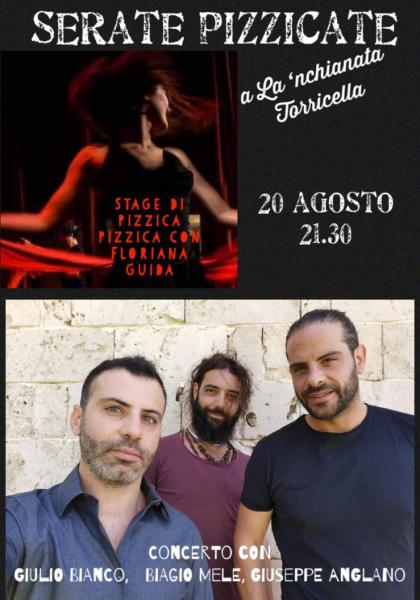 "Serata Pizzicata" a La'nchianata, con stage gratuito, giovedì 20 agosto