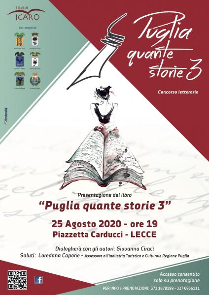 Presentazione ufficiale del libro “Puglia Quante storie 3”