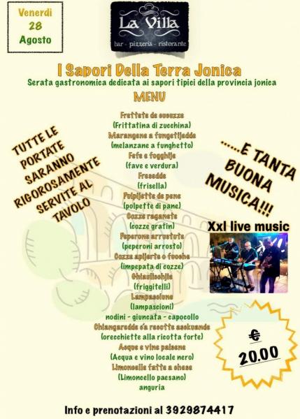Sapori della terra jonica & Xxl live music