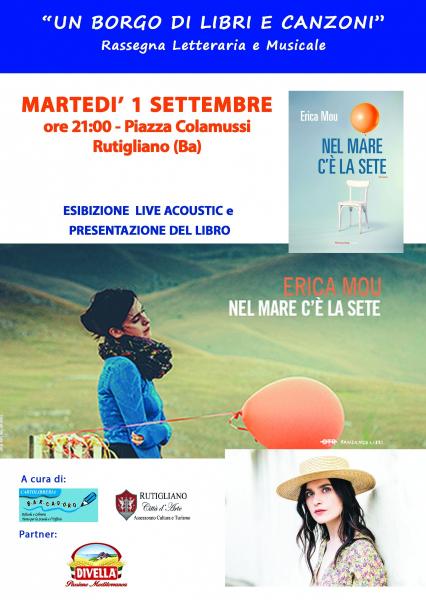 "Nel mare c'è la sete" - Presentazione del libro di Erica Mou ed esibizione live acoustic
