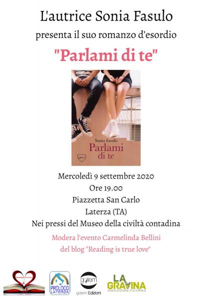 Presentazione "Parlami di te" di Sonia Fasulo