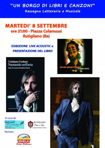 Incontro con CRISTIANO GODANO dei Marlene Kuntz - Esibizione live acoustic e presentazione del libro "Nuotando nell'aria"