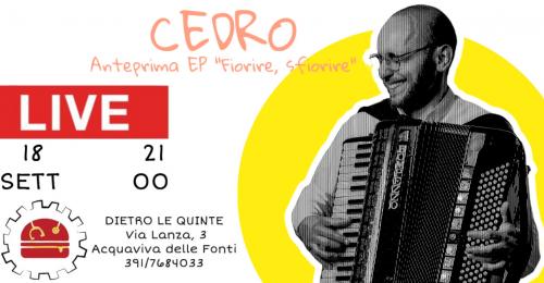 CEDRO Live Dietro Le Quinte