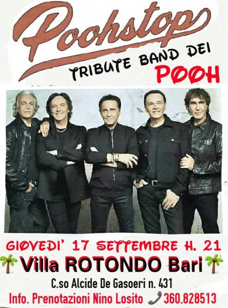 I POOHSTOP ritornano a Villa Rotondo Giovedì 17 Settembre alle h. 21:00 -