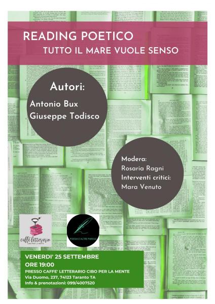 Reading poetico -TUTTO IL MARE VUOLE SENSO -