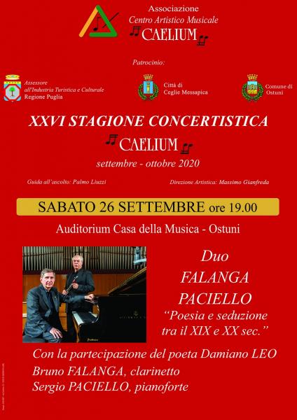 XXVI Stagione Concertistica Caelium - Concerto del Duo Falanga- Paciello