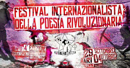 FESTIVAL INTERNAZIONALISTA DELLA POESIA RIVOLUZIONARIA – QUARTA EDIZIONE