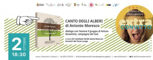 Presentazione del libro Antonio Moresco “Canto degli alberi”