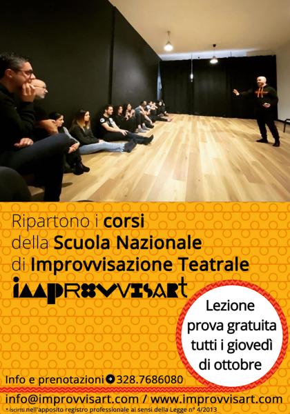 Lezione di prova gratuita di Improvvisazione Teatrale ogni giovedì di ottobre a Lecce