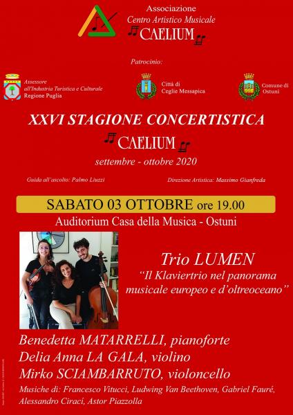 XXVI stagione Concertistica Caelium - Concerto del Trio Lumen
