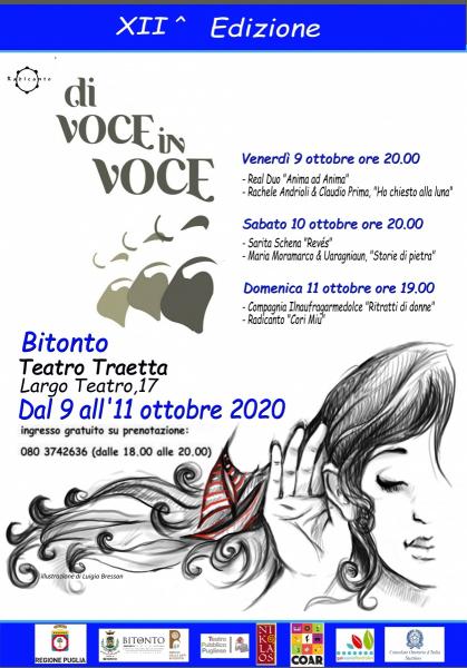 Di Voce in Voce Festival 2020 (XII Edizione) Bitonto