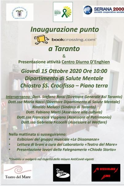 INAUGURAZIONE BOOKCROSSING TARANTO