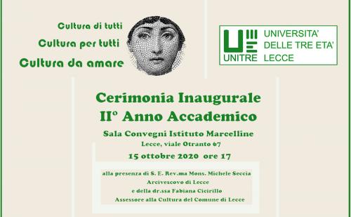 UNITRE Lecce - Cerimonia inaugurale II° anno Accademico