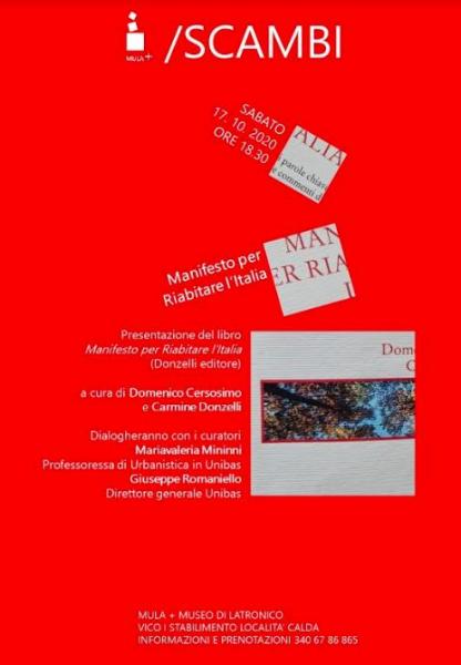 Presentazione del libro Manifesto per riabitare l'Italia