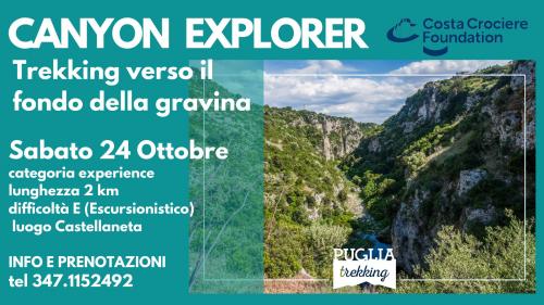 Canyon Explorer Trekking verso il fondo della gravina