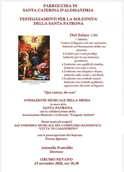 Festeggiamenti per la Solennità della Santa Patrona