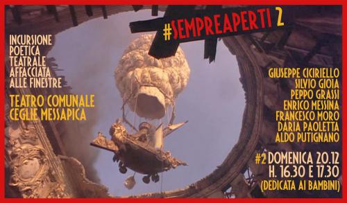 #SempreAperti2 | Incursione poetica teatrale affacciata alle finestre