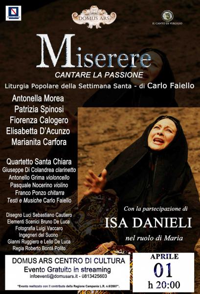 Miserere – Cantare la Passione di Carlo Faiello Evento Gratuito in streaming