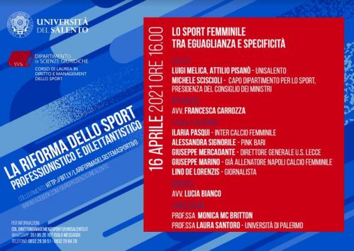 Seminario “Lo sport femminile tra eguaglianza e specificità”