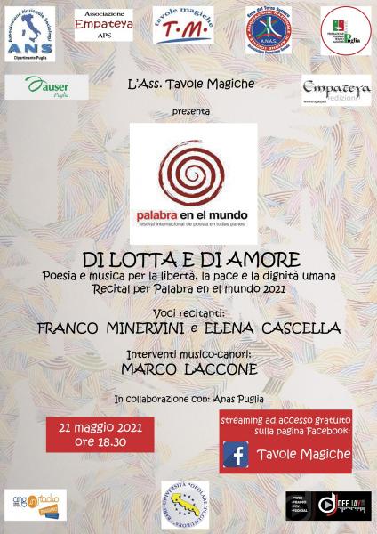 Di lotta e di amore - Recital per Palabra en el Mundo