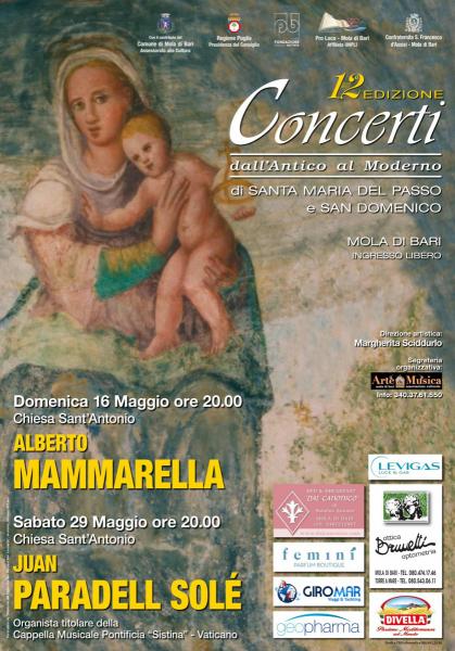 Festival Organistico Internazionale "Concerti di Santa Maria del Passo", 2° appuntamento con Juan Paradell Solé