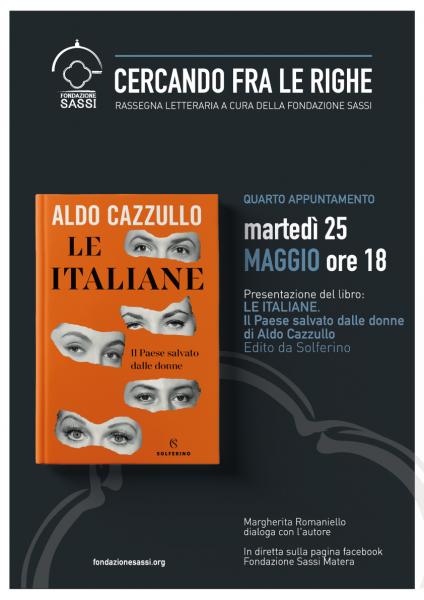 Aldo Cazzullo a Cercando fra le righe con il libro: Le italiane. Il Paese salvato dalle donne