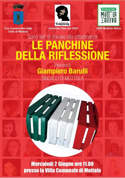 LE PANCHINE DELLA RIFLESSIONE