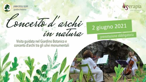 Concerto d’archi, musica e natura in giardino