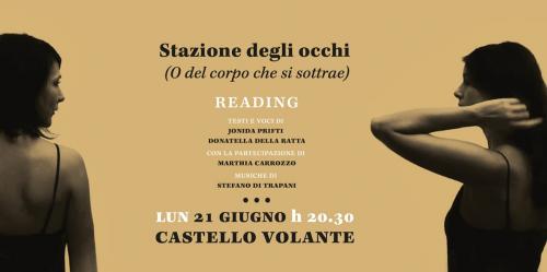 "Stazione degli occhi (o del corpo che si sottrae)" prima presentazione