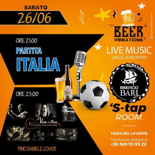 Serata Italiana - Partita Italia e Omaggio a Pino Daniele con i Viento'e Blues