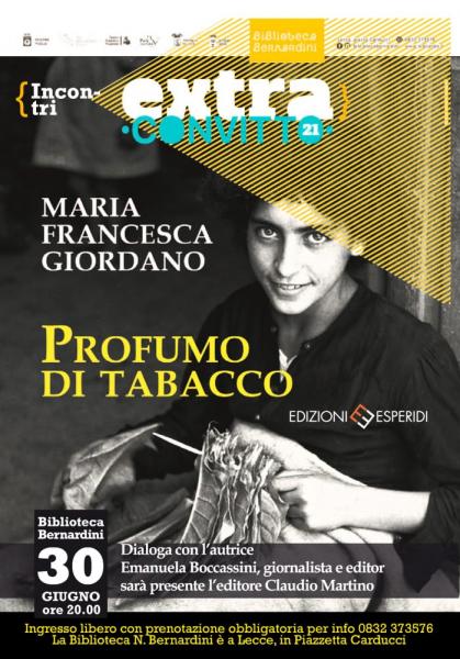 “Profumo di Tabacco” il romanzo presentato a Lecce
