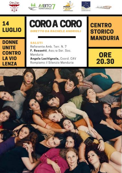 Concerto “Coro a Coro” diretto da Rachele Andrioli (seguirà concerto di Carolina Bubbico)
