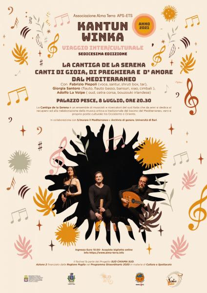 Kantun Winka , Concerto 'La Cantiga de la Serena'- Canti di gioia, di preghiera e  d’ amore dal Mediterraneo