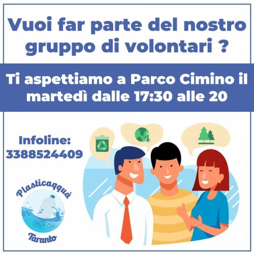 Diventa un volontario di Plasticaqquà Taranto