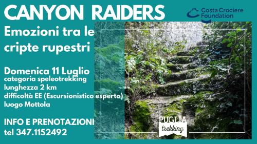 CANYON RAIDERS Emozioni tra cripte rupestri
