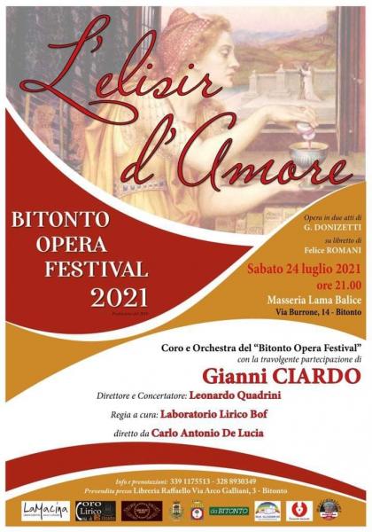 “L’elisir d’amore” apre l'atteso Bitonto Opera Festival