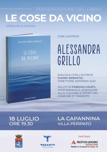 𝐀𝐥𝐞𝐬𝐬𝐚𝐧𝐝𝐫𝐚 𝐆𝐫𝐢𝐥𝐥𝐨  presenta il suo libro 𝐋𝐞 𝐜𝐨𝐬𝐞 𝐝𝐚 𝐯𝐢𝐜𝐢𝐧𝐨